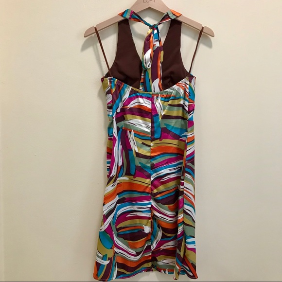 COLOR SPLASH HALTER DRESS - Picture 5 of 8